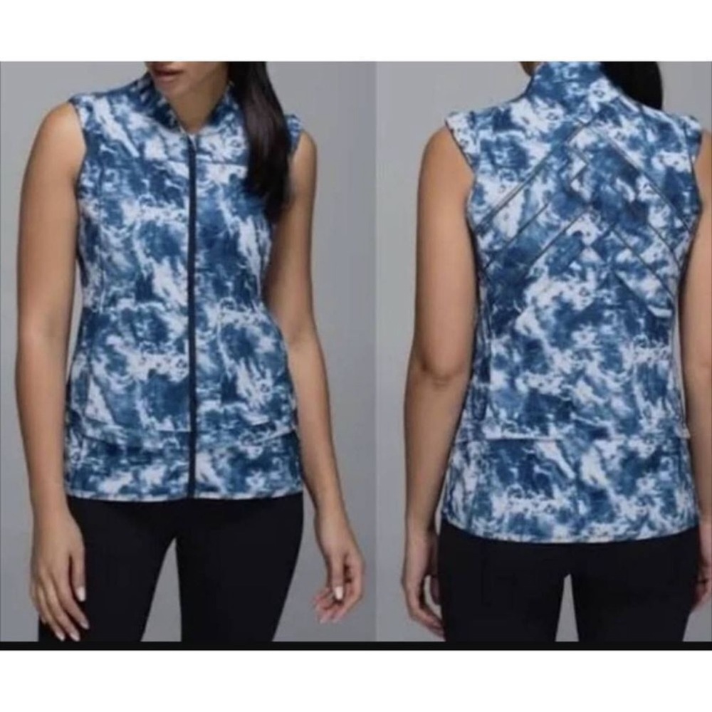 Lululemon light speed reflective running vest seaside silver fox Size 10
